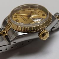 ROLEX（ロレックス）レディース腕時計デイトジャスト コンビ 10Pダイヤ付き　69173　修理前