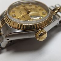 ROLEX（ロレックス）レディース腕時計デイトジャスト コンビ 10Pダイヤ付き　69173　修理後