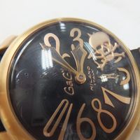 ガガミラノ　マニュアーレ48mmスカル文字盤　裏スケルトン　インデックス剥がれ